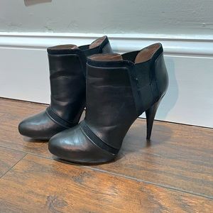 BCBG Black High Heel Ankle Boots